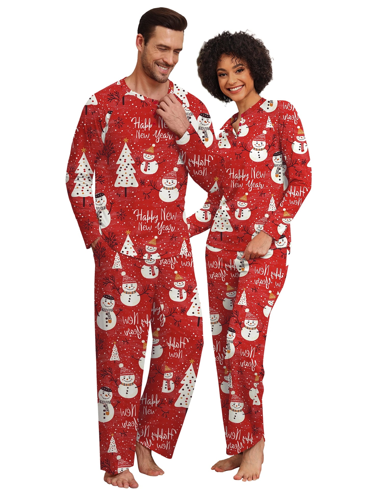Spooky Home Couple Halloween Pajama Sets Soft PJs Sets for Couples/Women/Men Matching