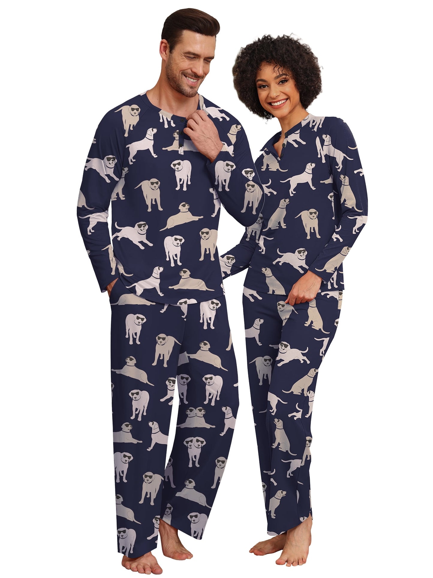 Spooky Home Couple Halloween Pajama Sets Soft PJs Sets for Couples/Women/Men Matching