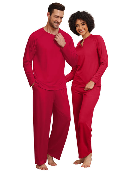 Spooky Home Couple Halloween Pajama Sets Soft PJs Sets for Couples/Women/Men Matching