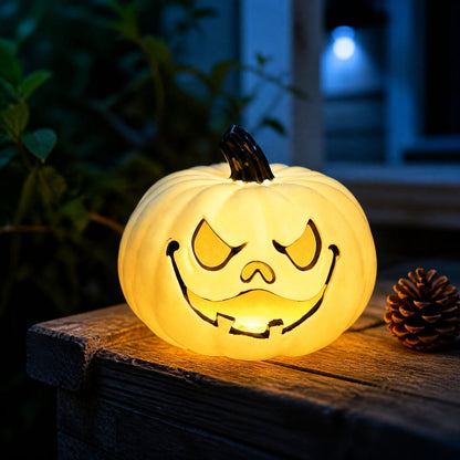 Spooky Home Jack O Lantern Pumpkin, Halloween Hollow Jack O Lantern LED Light 7.8