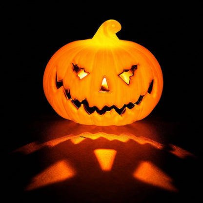 Spooky Home Jack O Lantern Pumpkin, Halloween Hollow Jack O Lantern LED Light 7.8