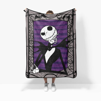 Nightmare Before Christmas Pumpkin King Throw Blanket, 40x50