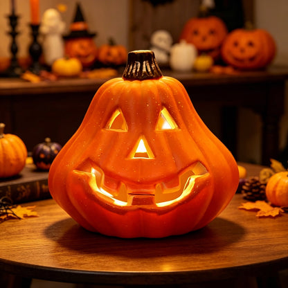 Spooky Home Jack O Lantern Pumpkin, Halloween Hollow Jack O Lantern LED Light 7.8