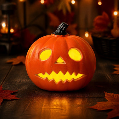 Spooky Home Jack O Lantern Pumpkin, Halloween Hollow Jack O Lantern LED Light 7.8