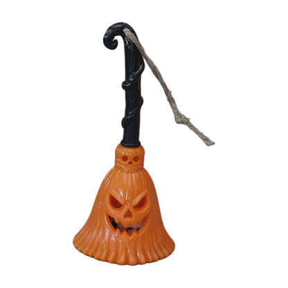 Spooky Home Vintage Stained Glass Pumpkin Table Lamp, USB Powered Jack O Lantern Night