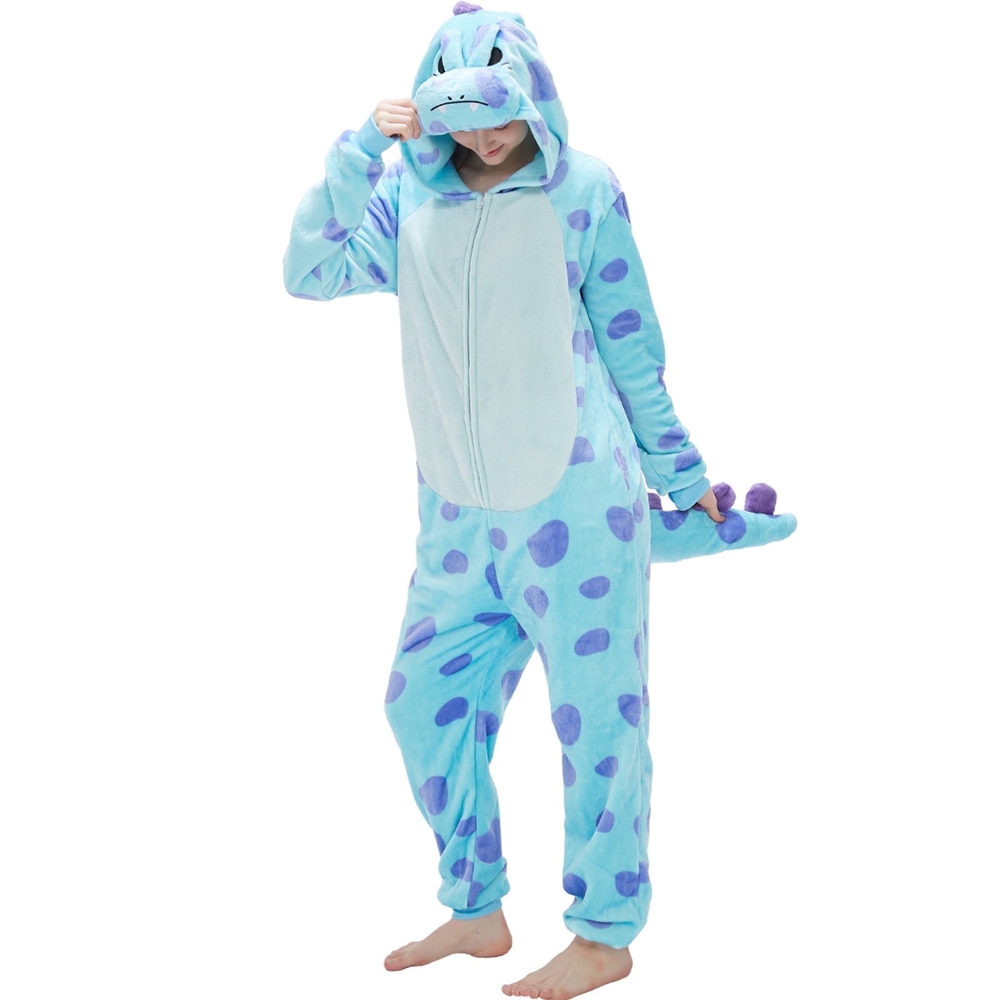 Spooky Home Adult's Frog One-Piece Holiday Family Pajamas Halloween Costume Suit for