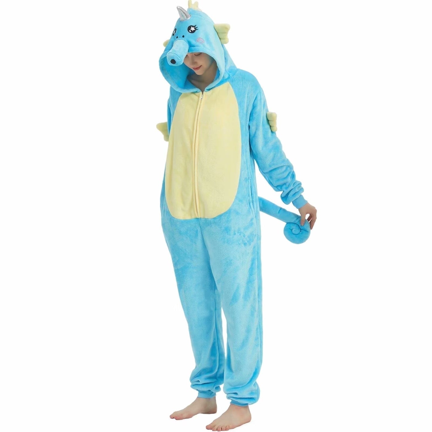 Spooky Home Adult's Frog One-Piece Holiday Family Pajamas Halloween Costume Suit for