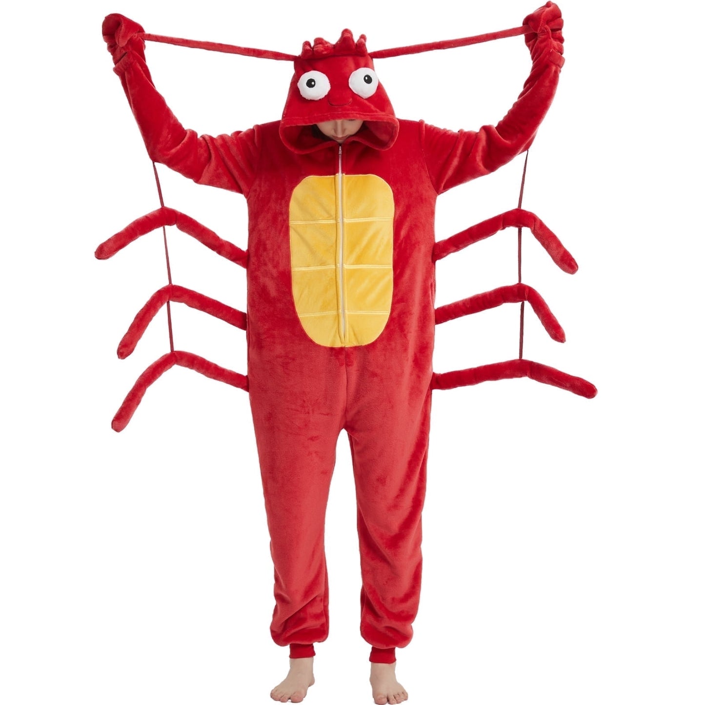 Spooky Home Adult's Frog One-Piece Holiday Family Pajamas Halloween Costume Suit for