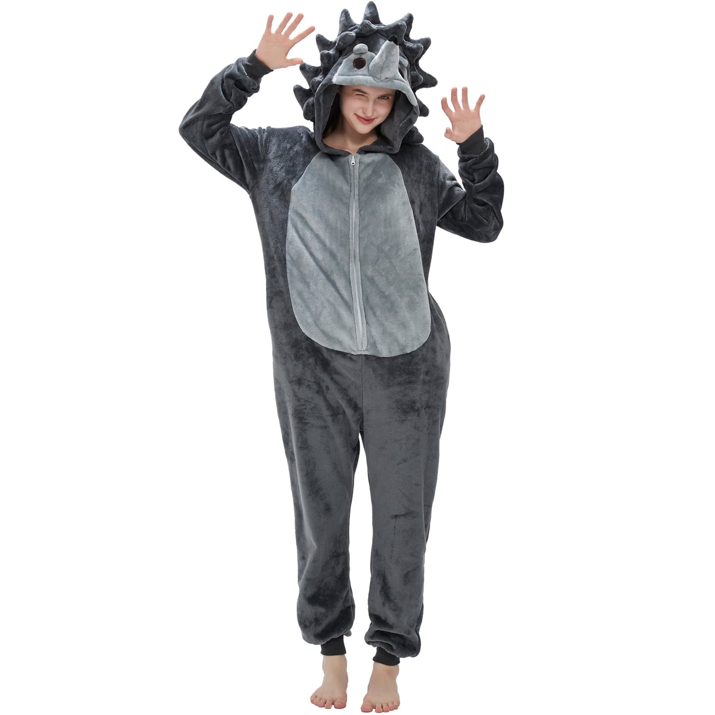 Spooky Home Adult's Frog One-Piece Holiday Family Pajamas Halloween Costume Suit for