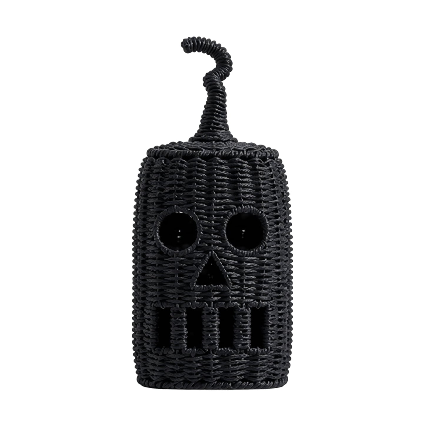 Spooky Home 2026 Black Halloween Woven Pumpkin Jack-O'-Lantern, Halloween Decorations