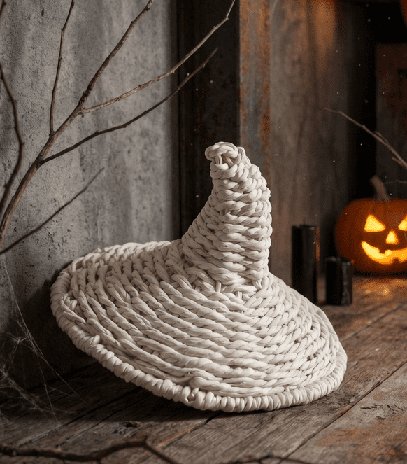 Spooky Home 2026 Black Halloween Woven Pumpkin Jack-O'-Lantern, Halloween Decorations