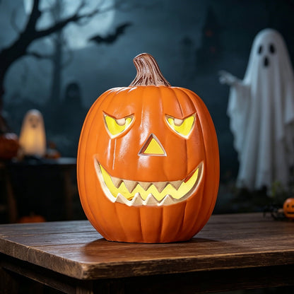 Spooky Home Jack O Lantern Pumpkin, Halloween Hollow Jack O Lantern LED Light 7.8