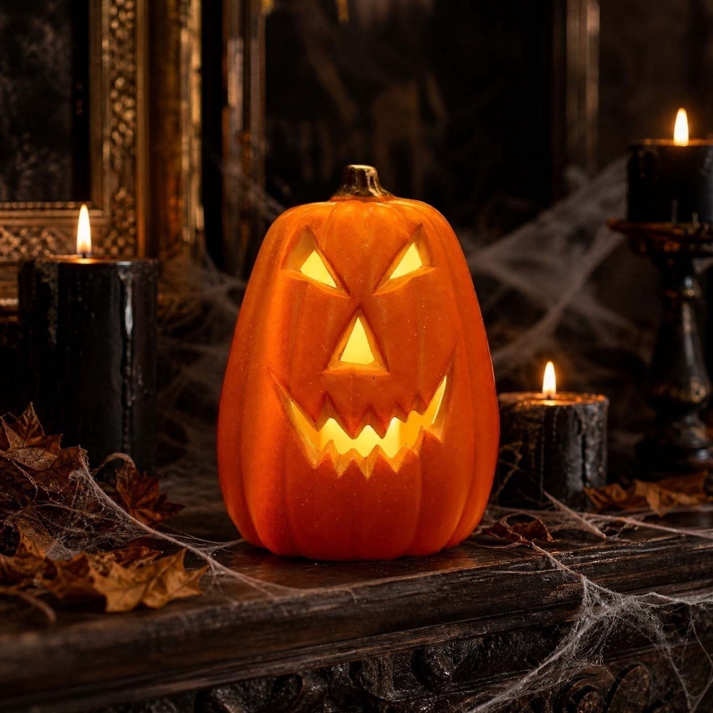 Spooky Home Jack O Lantern Pumpkin, Halloween Hollow Jack O Lantern LED Light 7.8