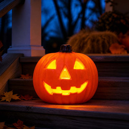 Spooky Home Jack O Lantern Pumpkin, Halloween Hollow Jack O Lantern LED Light 7.8