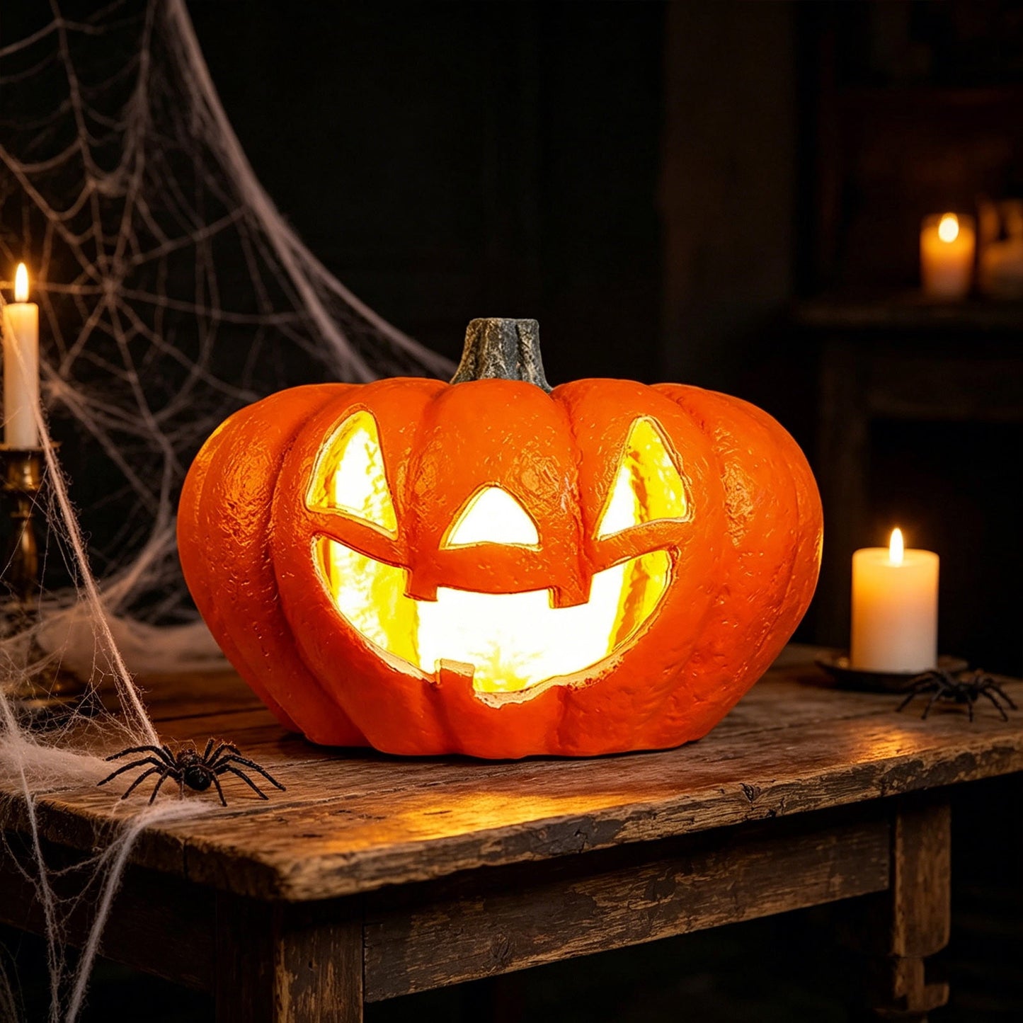 Spooky Home Jack O Lantern Pumpkin, Halloween Hollow Jack O Lantern LED Light 7.8