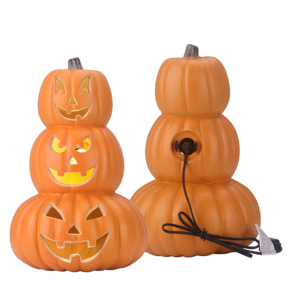 14in Halloween Jack o Lanterns Light Up Pumpkin with LED Bulb Indoor/Outdoor Decorations - Scary Face