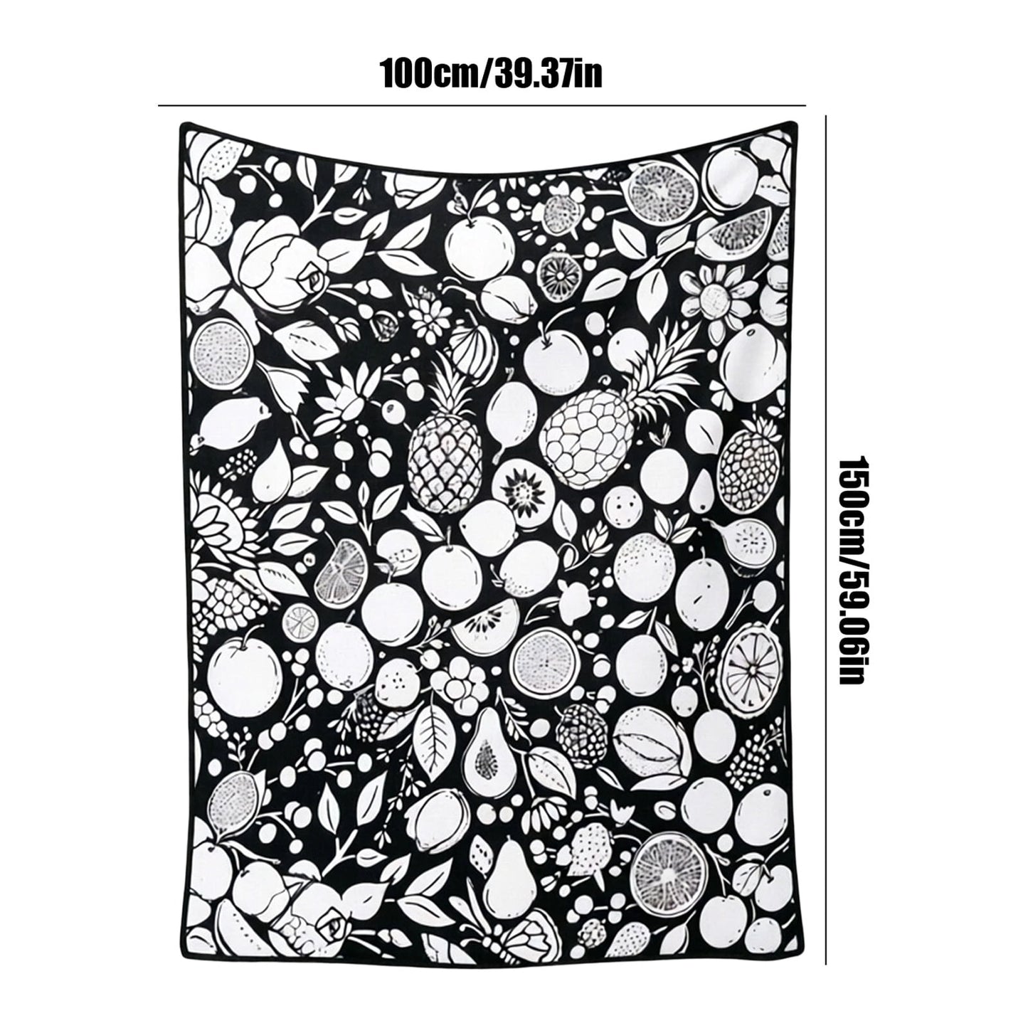 Washable DIY Coloring Blanket, Color Your Own Throw Blanket for Adults & Kids, Creative Art Blankets, Personalized Home Decor for Gifts & Holidays (Halloween)