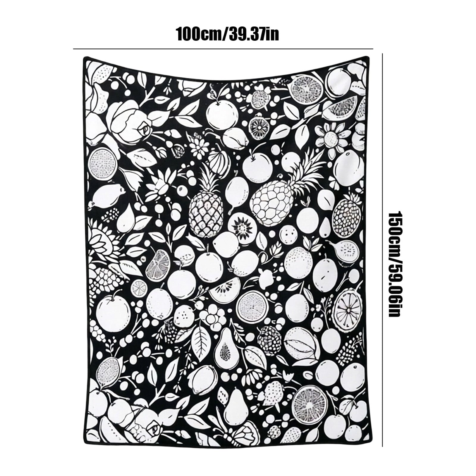 Washable DIY Coloring Blanket, Color Your Own Throw Blanket for Adults & Kids, Creative Art Blankets, Personalized Home Decor for Gifts & Holidays (Halloween)