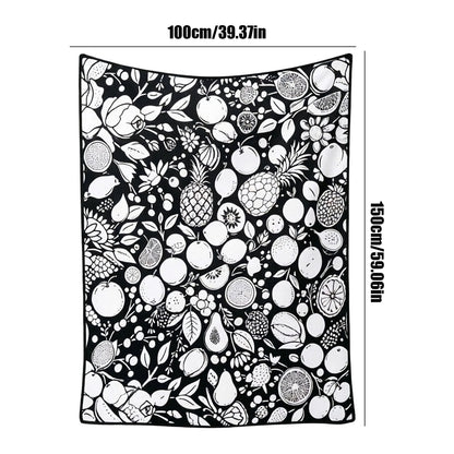 Washable DIY Coloring Blanket, Color Your Own Throw Blanket for Adults & Kids, Creative Art Blankets, Personalized Home Decor for Gifts & Holidays (Halloween)