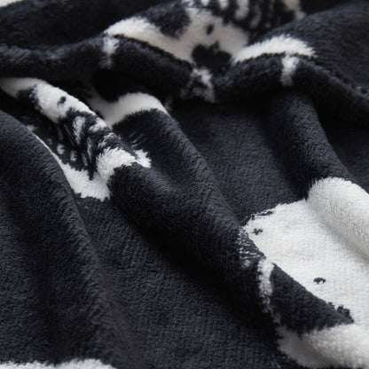Kate Aurora Oversized Halloween Spooky Skeleton Skulls Plush Fleece Throw Accent Blanket - 50 in. W x 70 in. L