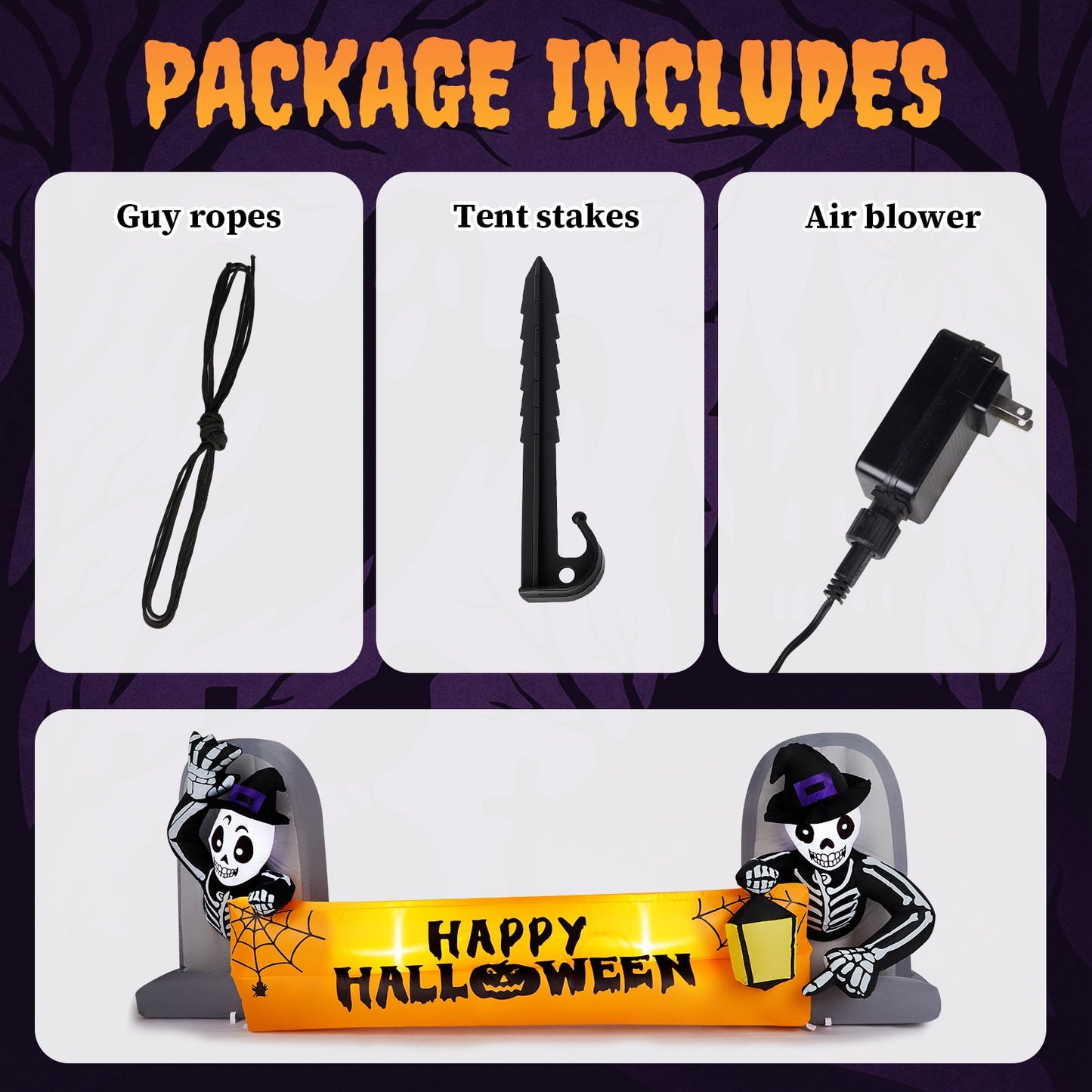 Ktaxon 10' Halloween Inflatables Outdoor Halloween Tomb Decoration Banner Blow up Decor