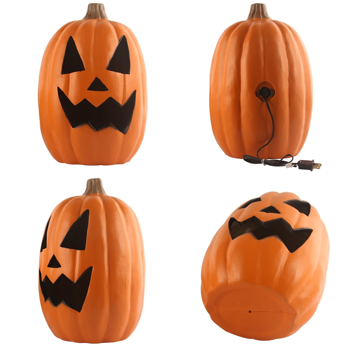 16" Pre-Lit Halloween Pumpkin Lantern - Jack O' Lantern For Porch, Fireplace, Indoor/Outdoor