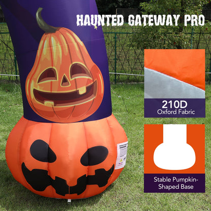 Wellcomer 27ft Halloween  Giant Inflatable Pumpkin Arch with Built-in Blower - Halloween Outdoor Decor