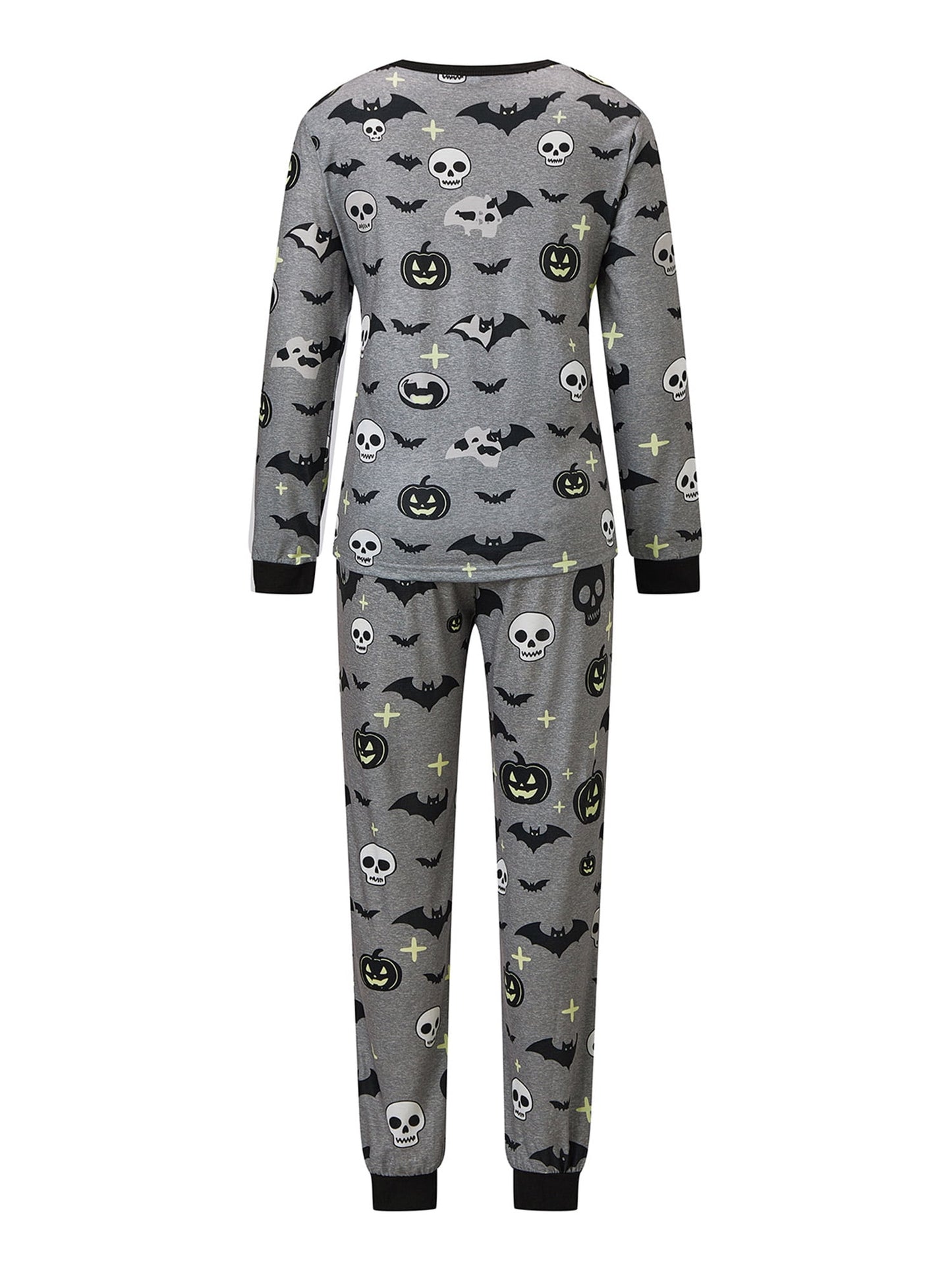 AceBaby Halloween Family Matching Pajamas Set Pumpkin Print Holiday Sleepwear Loungewear PJs