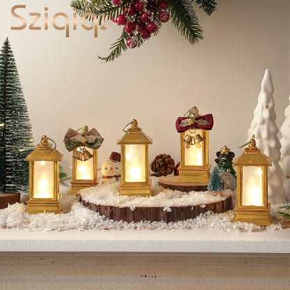 Sziqiqi Set of 24 Gold Mini Starry Lanterns with LED Lights: Small Decorative Indoor Hanging Lanterns for Halloween Christmas Centerpiece Wedding Party