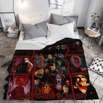 Jbralid This is My Horror Movie Watching Blanket, Horror Movie Blanket, Halloween Blanket, Scary Movie Blanket, Horror Blanket Gifts for Halloween 60x80 in