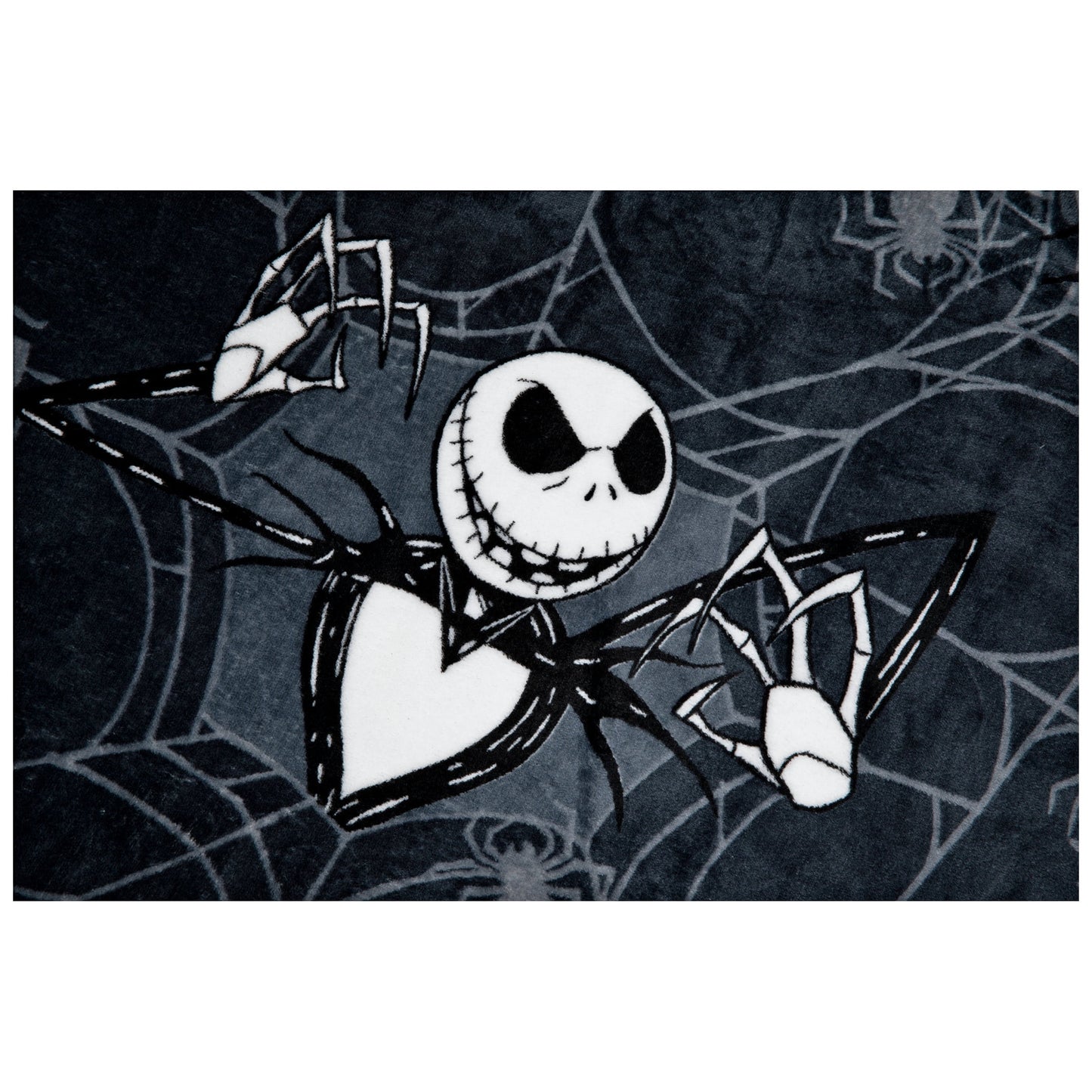Jay Franco Nightmare Before Christmas Jack Skellington 62x90 Plush Throw Blanket, 100% Polyester
