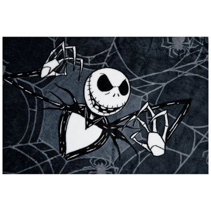 Jay Franco Nightmare Before Christmas Jack Skellington 62x90 Plush Throw Blanket, 100% Polyester