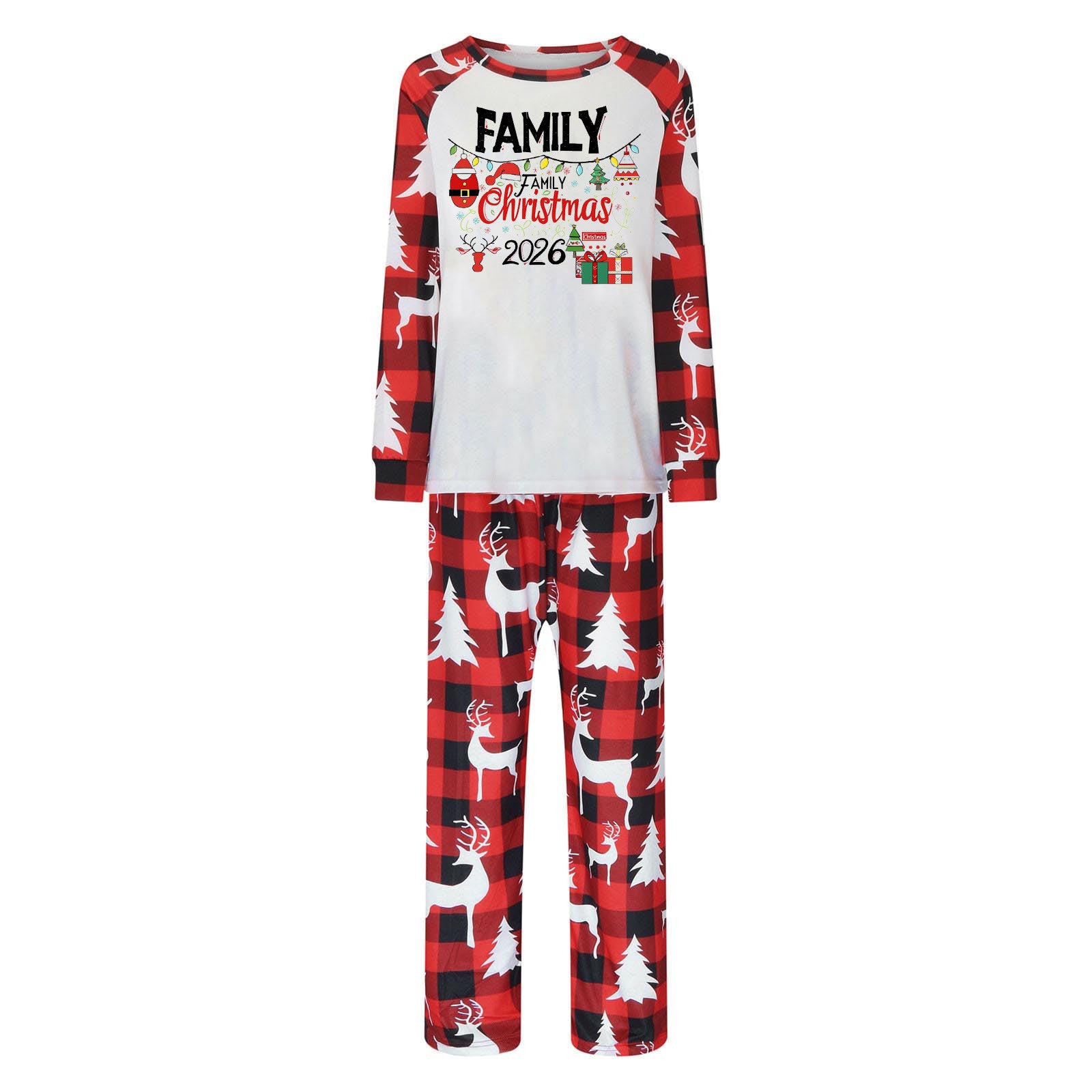 Aboser Christmas Pijamas Family Pajamas Matching Sets Trendy Xmas Holiday Printed Sleepwear Cozy Soft Long Sleeve Tops and Pants Vacation Outfits Pijamas De Navidad Para Familia