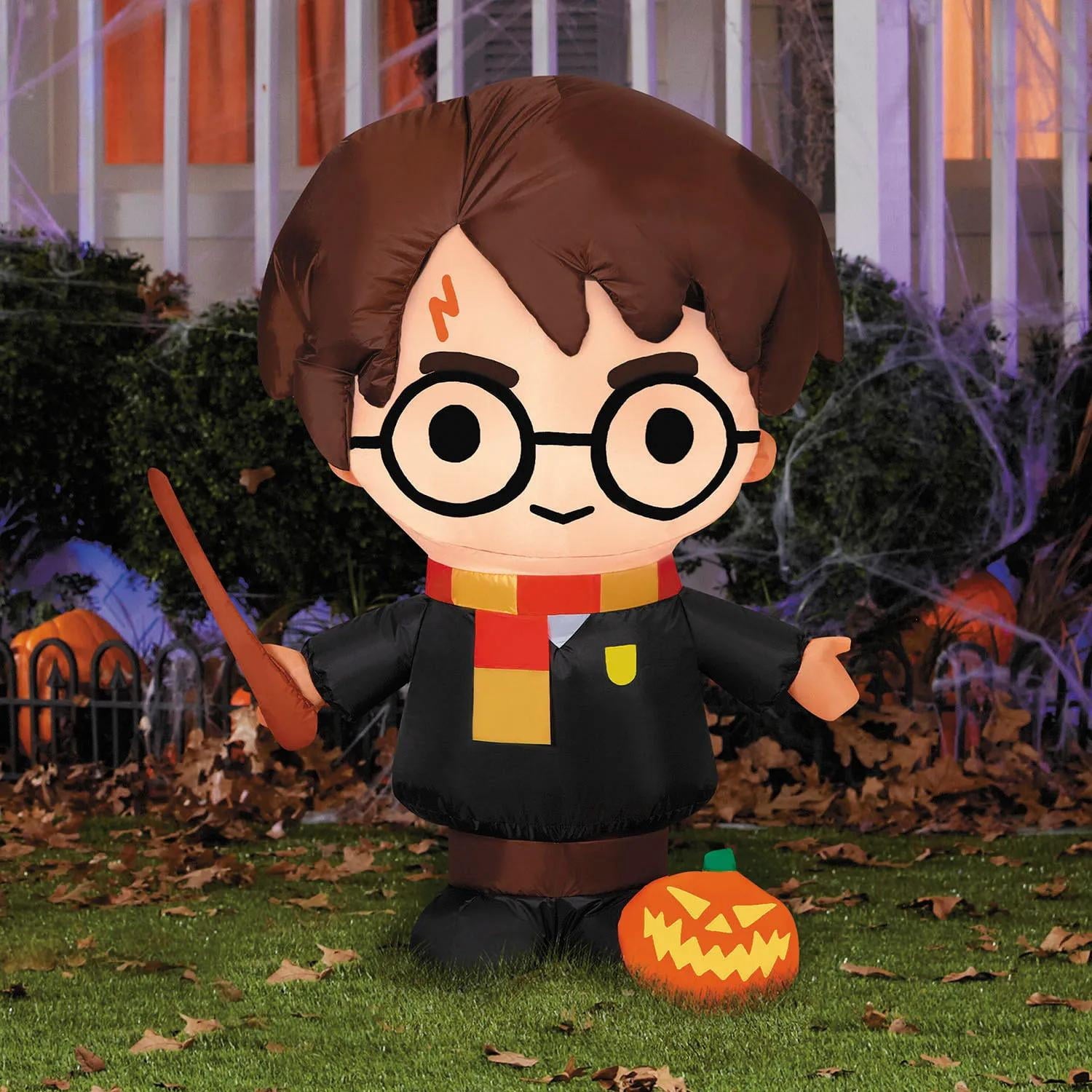 Harry Potter Halloween Inflatable with Pumpkin - Orange Small