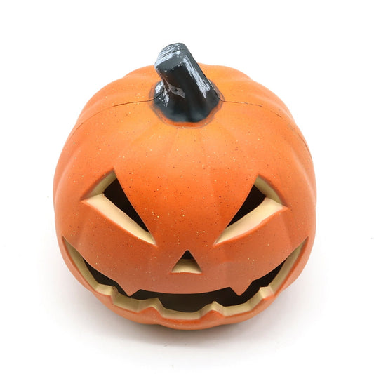 SRUILUO Halloween Light up Jack-O-Lantern 9.05 inch Fall Thanksgiving Pumpkin Light Decorations Pumpkin Prop with LED Light Halloween Tabletop Decorations Props for Indoor Outdoor Decor (No Battery)