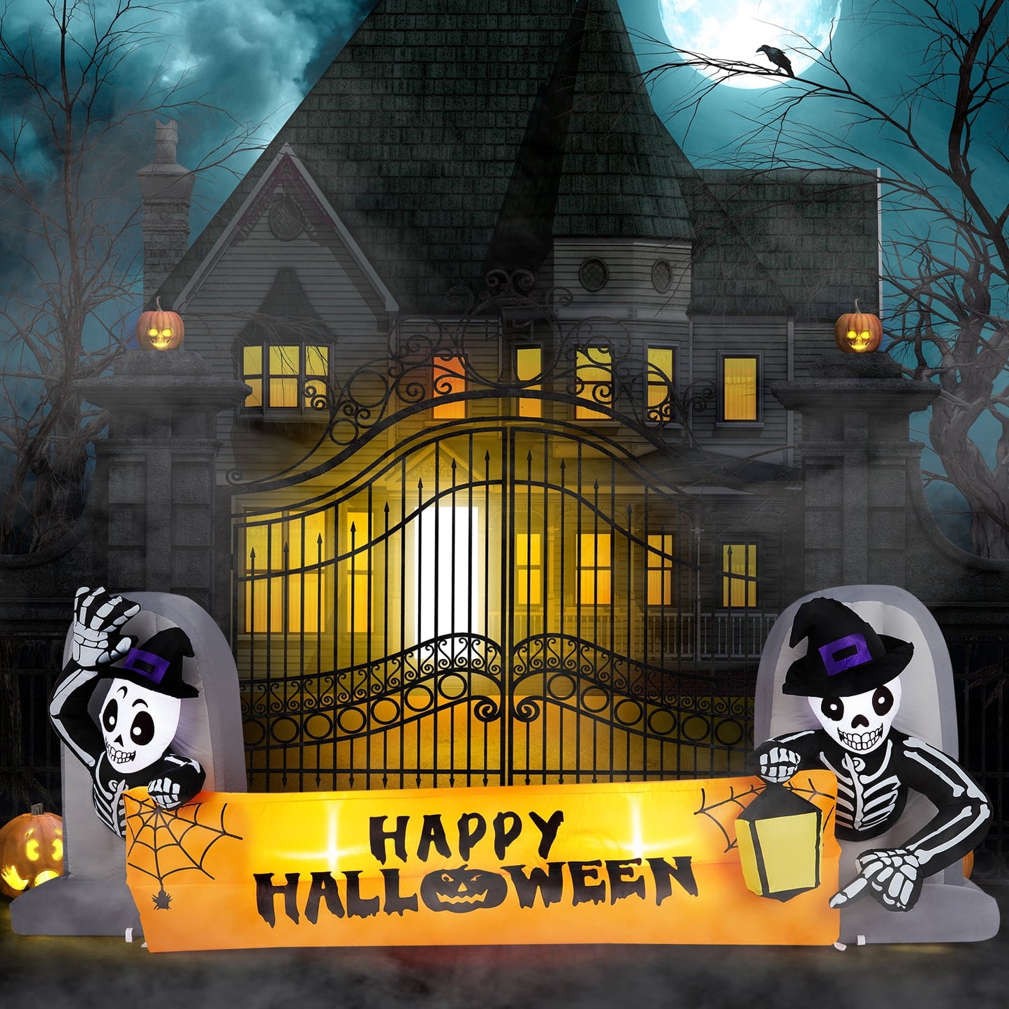 Ktaxon 10' Halloween Inflatables Outdoor Halloween Tomb Decoration Banner Blow up Decor