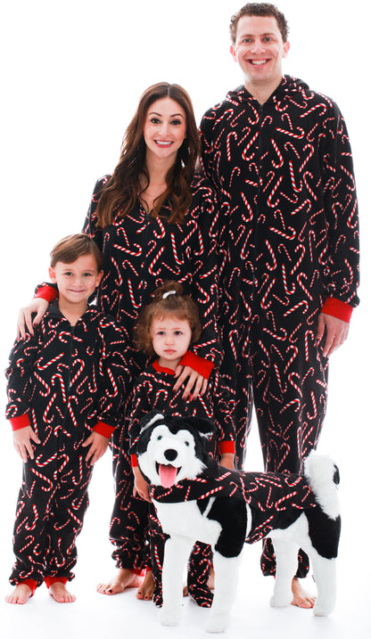 Spooky Home Matching Adult Onesie for Family, Couples, Dog - Candy Cane (Candy Cane