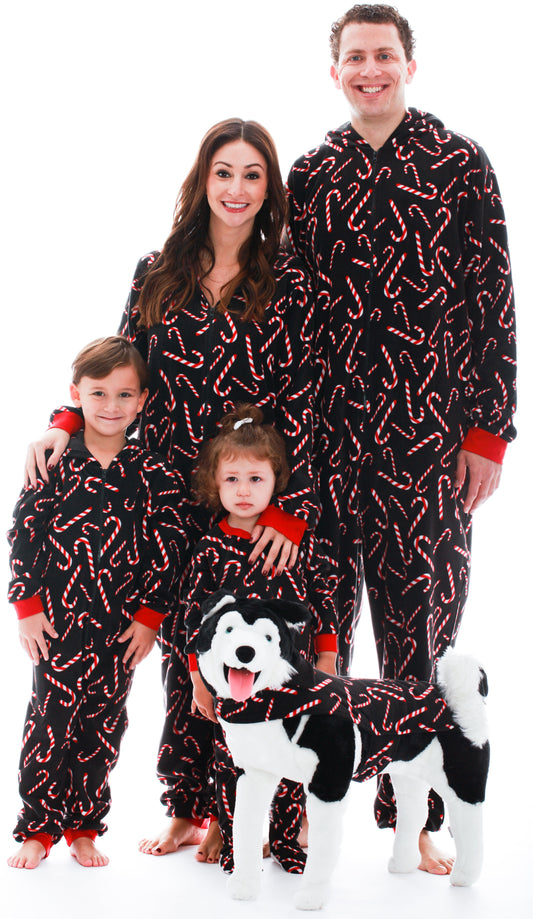 #followme Matching Adult Onesie for Family, Couples, Dog - Candy Cane (Candy Cane - Womens, Large)